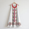 Vintage Swedish Art Linen Tank Dress artswardrobe