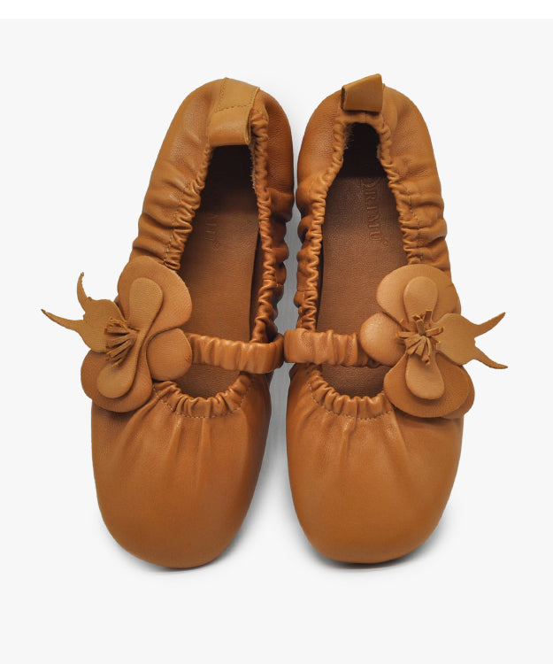Original Design Brown Penny Loafers Splicing