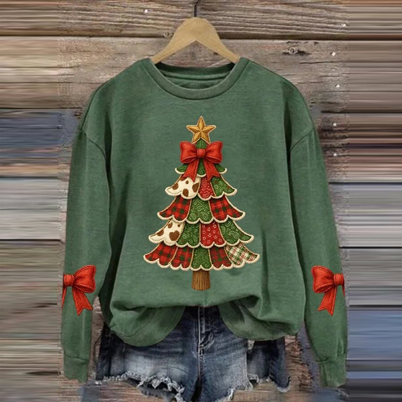 Comstylish Women's Merry Christmas Print Sweatshirt