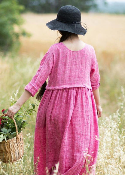 Handmade O Neck Cinched Spring Tunic Top Tutorials Rose Maxi Dresses
