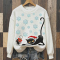 Comstylish Cute Cat Christmas Cozy Plush Sweatshirt