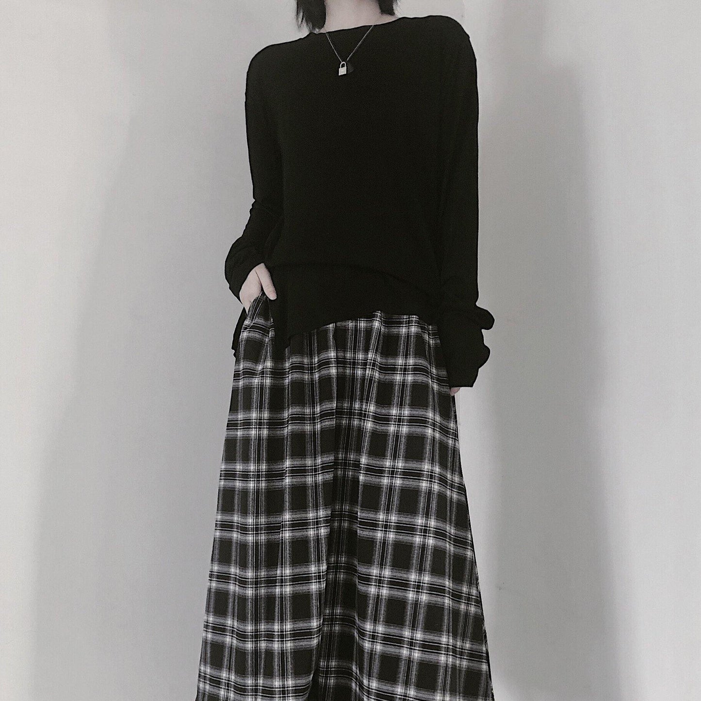 Organic O Neck Side Open Clothes for Design Black Tops