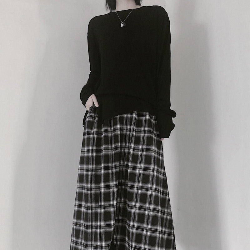 Organic O Neck Side Open Clothes for Design Black Tops