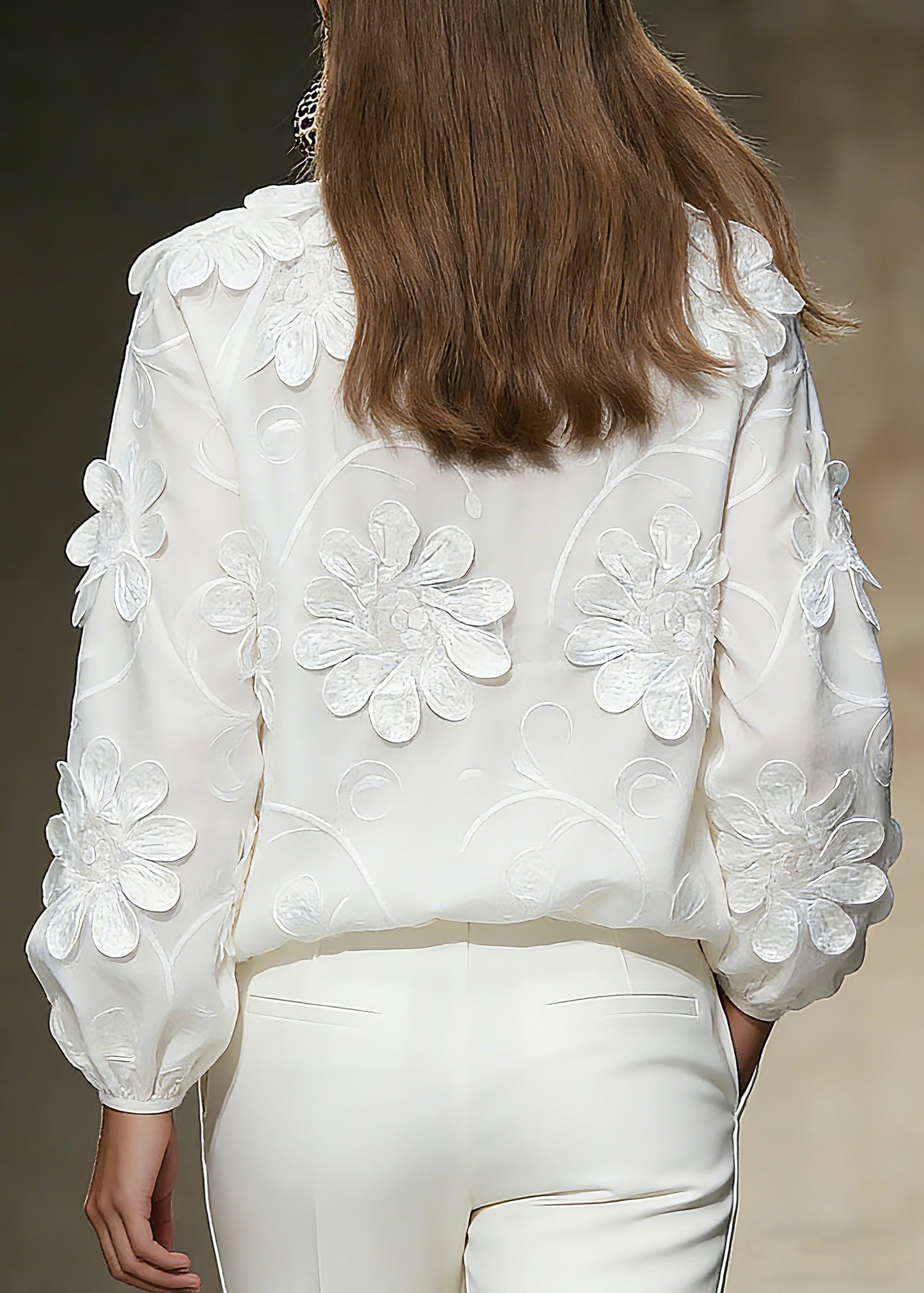 White Tie Lace Tops Spring