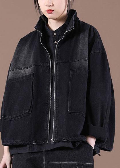 Style Pockets Fine Spring Black Coats