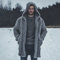 Men'S Vintage Jacquard Pocket Cozy Sweater Cardigan elevenforest