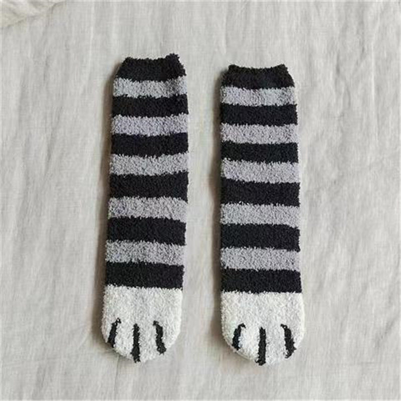 Lovely Cat Paw Inspired Fuzzy Plush Socks elevenforest