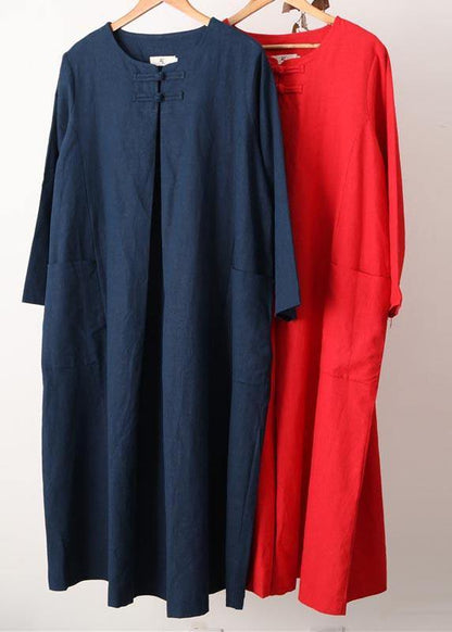 Organic O Neck Pockets Spring Dresses Ideas Navy Dresses