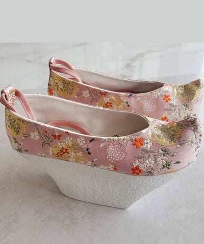 Light Green High Heels Platform Satin Fabric Embroideried Cross Strap High Heels