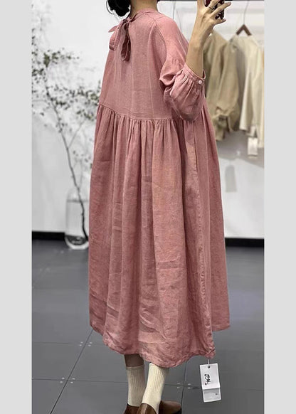 Purple Oversized Exra Large Hem Linen Dress Spring