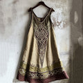 Vintage Viking Gradient Linen Tank Dress artswardrobe
