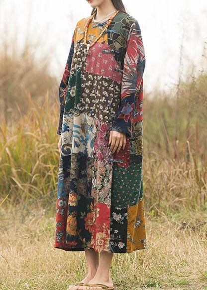 Colorblock Low High Design V Neck Print Patchwork Top Long Sleeve