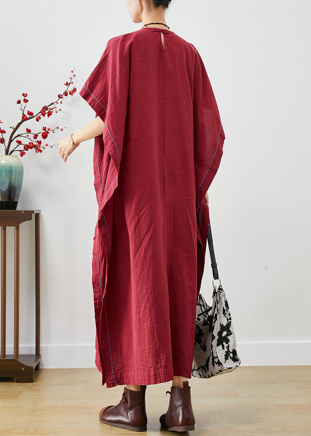 Mulberry Embroideried Patchwork Cotton Dresses Summer