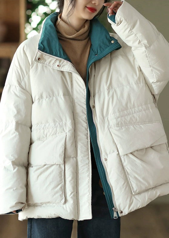 Yellow Zip Up Pockets Fine Cotton Filled Jacket Winter