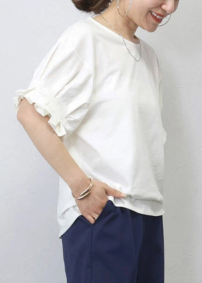 White Oversized Cotton Tanks Summer