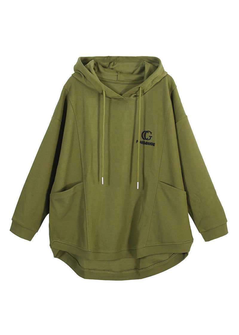 Black Alphabet Graphic Drawstring Hooded Sweatshirt Fall