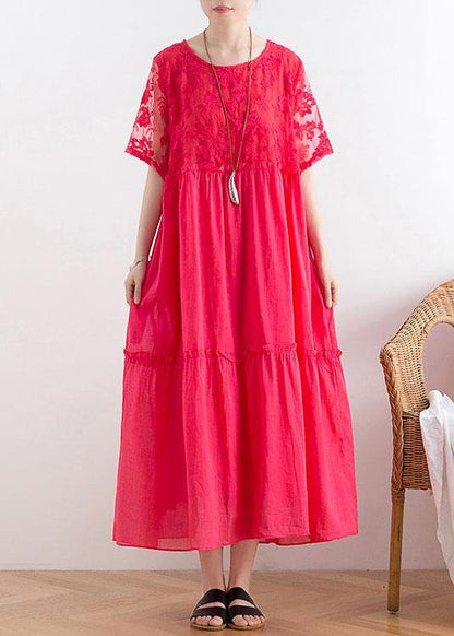 Modern Rose Patchworkprint Cotton Party Summer Dress