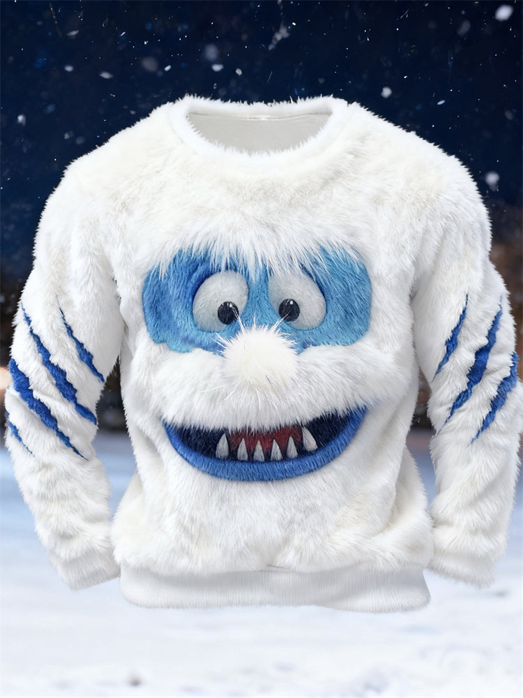 Men's Ice Monster & Scratch Cozy Plush Sweatshirt artswardrobe
