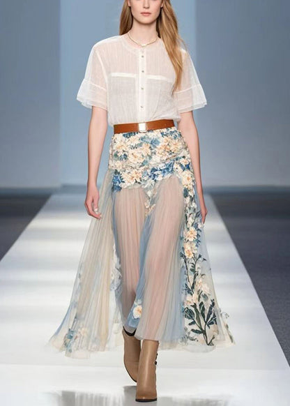 Original Design Silk Pleated Skirt Summer