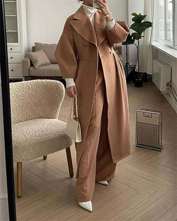 JO | Vintage wool coat with lantern sleeves and turn-ups