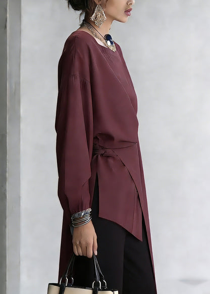 Original Design Red Crossing Shirt Spring