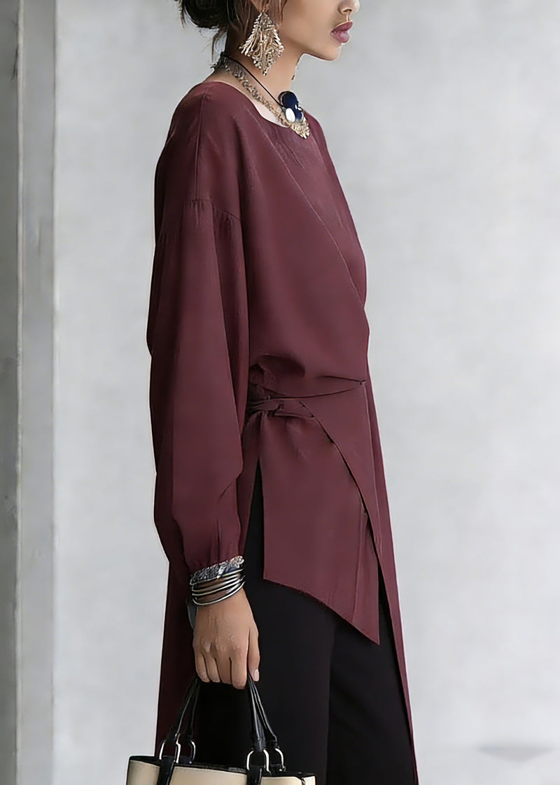 Original Design Red Crossing Shirt Spring