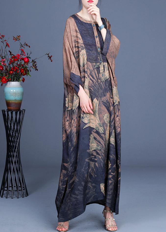 Spring Large Patchwork Print Dress