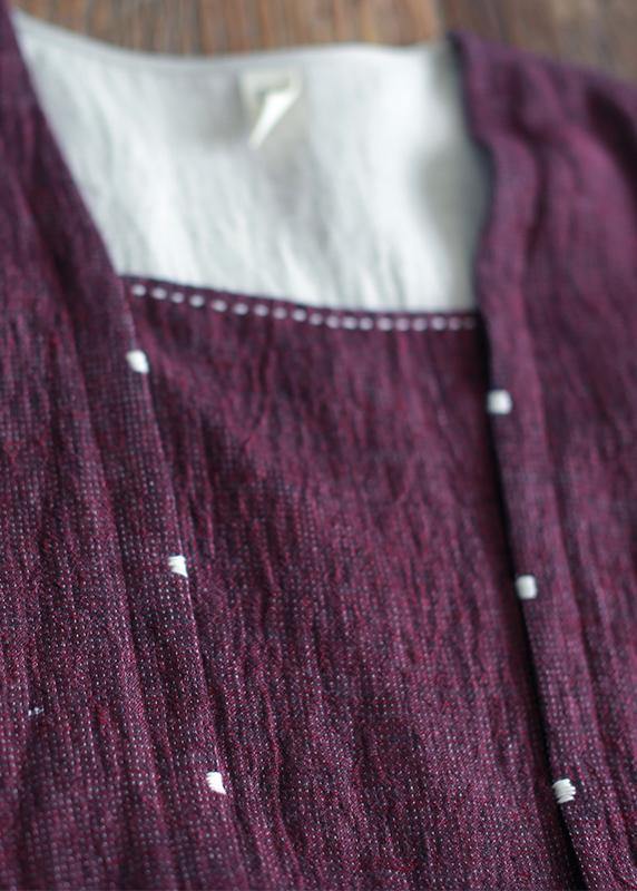 Modern Collar Wrinkled Spring Dresses Tutorials Purple Dress