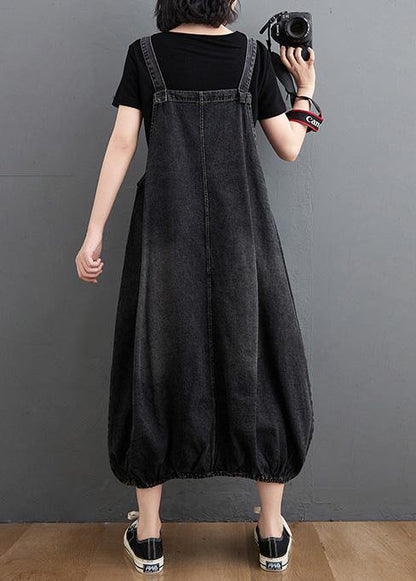 Black Print Clothes for Spaghetti Strap a Line Spring Dress