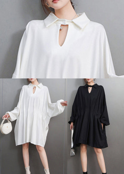 Black Oversized Shirt Dress Summer