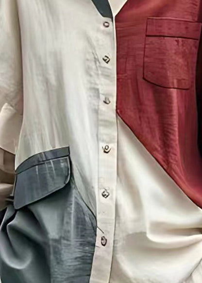 White Peter Pan Collar Button Cotton Shirt Fall