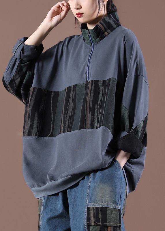 Gray Stand Spring Sewing Tops