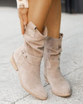 KS | Mid-calf boots with strap detail