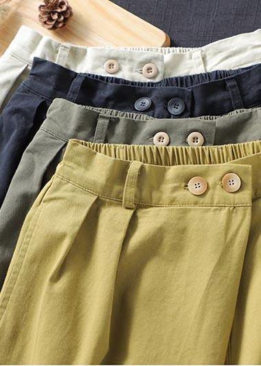 Handmade Spring Pants Black Inspiration Button Down Jeans