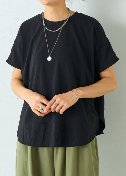 Black Oversized Patchwork Cotton Tanks Summer