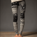 Comstylish Halloween Fun Cat Design Women's Knitted Leggings