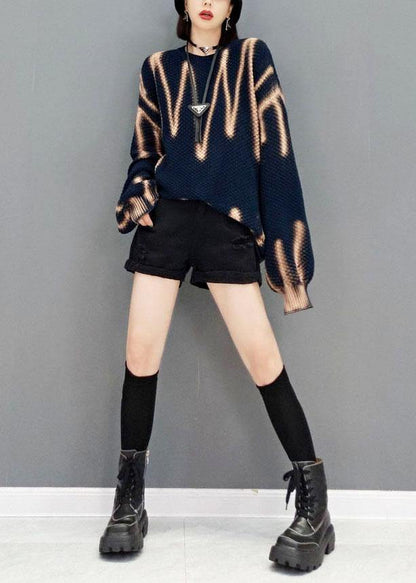 Navy My Heart Beats Long Sweater Top Knit Dress