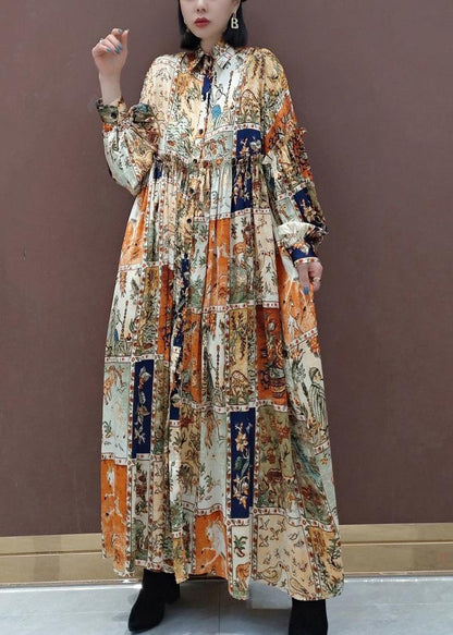 Style Tunics Lapel Exra Large Hem Vestidos De Lino Spring Dresses