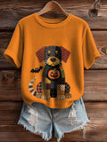 Women's Halloween Funny Dog Top artswardrobe