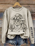 Meowdy Western Cat Cowboy Sweatshirt elevenforest