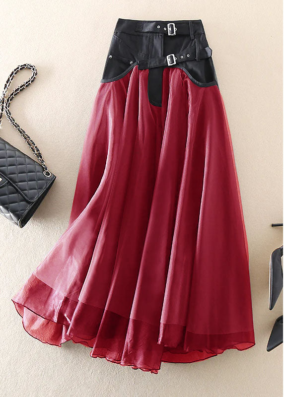 French Grey Patchwork Tulle Skirts Spring