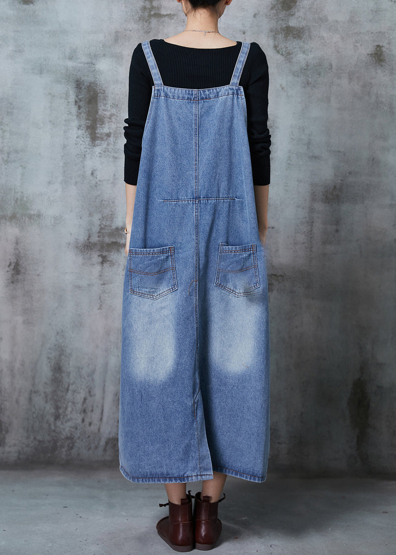 Blue Oversized Patchwork Denim Dress Summer