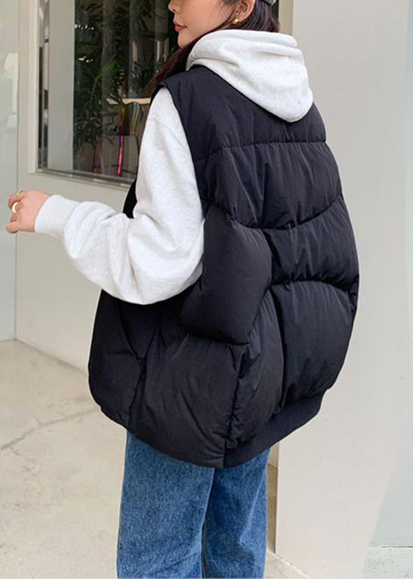 Stylish Beige Oversized Warm Duck Down Down Vests Winter