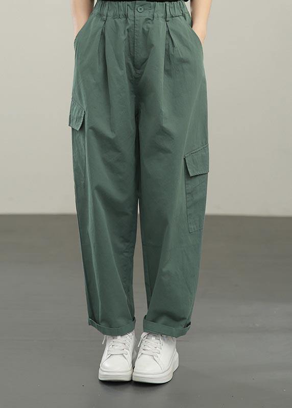 Black High Waist Pockets Pants Summer