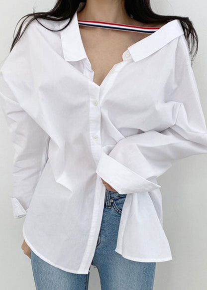 Fine Blue Striped Button Wear on Both Sides Shirt Long Sleeve