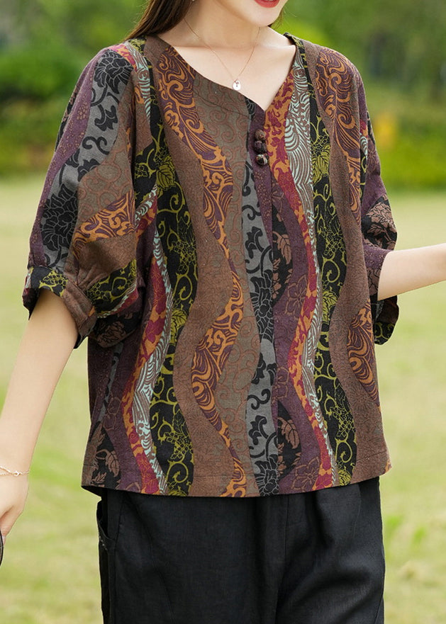 Coffee Print T Shirt Half Sleeve