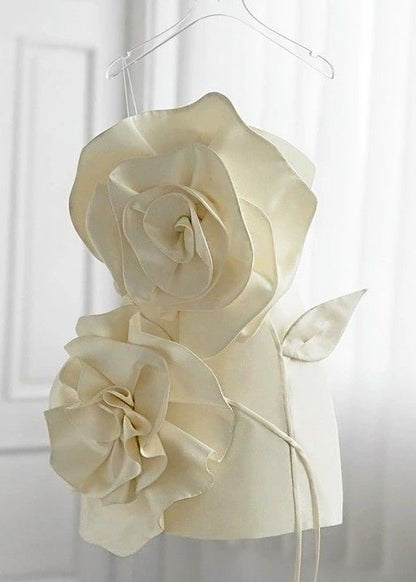 Novelty White Cotton Mid Dress Summer