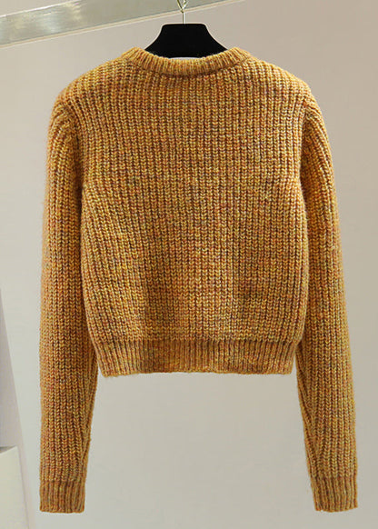 Loose O-neck Cotton Knit Knitted Sweater Winter