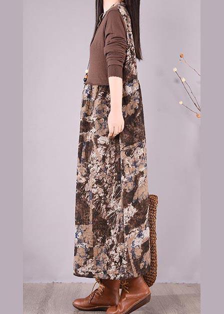 Modern Patchwork Spring Dresses Design Chocolate Print Dresses