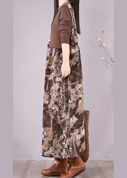 Modern Patchwork Spring Dresses Design Chocolate Print Dresses